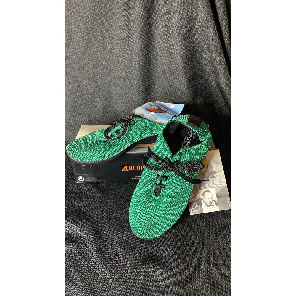 Arcopedico LS Emerald Green Knit Lace Up Comfort Shoes Sneakers Size 36 NEW